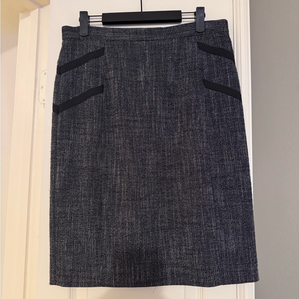 ANTONIO MELANI Black and Gray Pencil Skirt